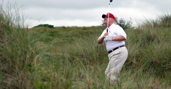 Donald Trump Golfing;